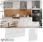 VICCO Geschirrsp&uuml;lerblende 60 cm Wei&szlig; K&uuml;chenzeile Unterschrank Fame