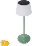 N&auml;ve LED / CCT Solar-/ Akkutischleuchte "EMMI" H: 38cm gr&uuml;n