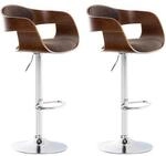 CLP 2er Set Barhocker Kingston Mit Stoffbezug Und Hochwertiger Polsterung I