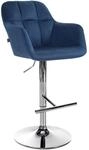 CLP Barhocker Natoma Samt I 360&deg; Drehbar, Metallgestell H&ouml;henverstellbar Mit