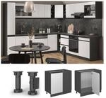 Vicco Eckunterschrank K&uuml;chenschrank K&uuml;chenm&ouml;bel R-Line J-Shape Anthrazit Wei&szlig; 86
