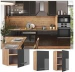 Vicco H&auml;ngeschrank K&uuml;chenschrank K&uuml;chenm&ouml;bel Fame-Line Eiche Anthrazit modern 50