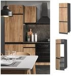 Vicco K&uuml;hlumbauschrank K&uuml;chenschrank K&uuml;chenm&ouml;bel R-Line J-Shape Anthrazit Eiche