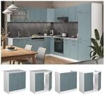 Vicco Sp&uuml;lenunterschrank K&uuml;chenschrank R-Line Solid Wei&szlig; Blau Grau 80 cm modern