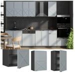 Vicco H&auml;ngeschrank Fame-Line Anthrazit Hellblau-Grau gerahmt 50 cm
