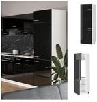 Vicco K&uuml;hlumbauschrank K&uuml;chenschrank R-Line Solid Wei&szlig; Schwarz 60 cm modern