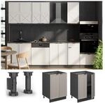 Vicco Unterschrank Fame-Line Anthrazit Grau-Beige gerahmt 60 cm ohne Arbeitsplatte
