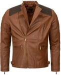 Rock Creek Lederjacke Biker-Style Regular Fit
