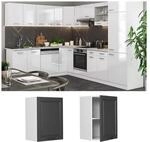 Vicco H&auml;ngeschrank K&uuml;chenschrank K&uuml;chenzeile R-Line Landhaus 45 cm Wei&szlig; Anthrazit