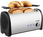 Steinborg 4 Scheiben Toaster mit Br&ouml;tchenaufsatz 1400 Watt