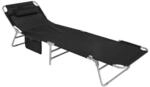 SoBuy Sonnenliege Schwarz 149x62x29cm Funktional