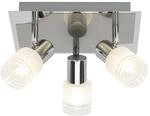 BRILLIANT Lampe Lea LED Spotrondell 3flg eisen/chrom/wei&szlig; 3x LED-D45, E14, 4W