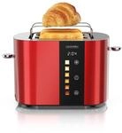 Arendo Toaster Edelstahl, Kurzschlitz, Touch Display, Br&auml;unungsgrad- &