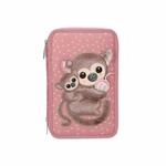 Depesche 3-Fach Federtasche mit Affen-Applikation JUICY inkl. Stifte TOPModel 7,5 x