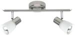 BRILLIANT Lampe Luca Spotrohr 2flg eisen/chrom/wei&szlig; 2x R50, E14, 40W, geeignet