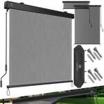 KESSER&reg; Senkrechtmarkise Au&szlig;enrollo Handkurbelmechanismus Balkonrollo Sonnen &