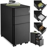 tectake&reg; Aktenrollschrank, aus pulverbeschichtetem Stahl, herausnehmbarer Einsatz
