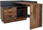 byLIVING Winkelschreibtisch BELFAST, Breite 129 cm, Old Wood/anthrazit