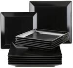 M&auml;ser Teller-Set, Porzellan Manhattan City Schwarz