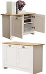 VCM Holz Kommode Sideboard mit Dreht&uuml;ren Ma&szlig;e ca. H. H. 60 x B. 89 x T. 40 cm