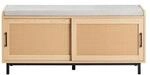 SoBuy Schuhbank mit 2 T&uuml;ren Holzfarbe 110x40x49cm Modern
