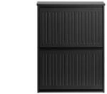 SoBuy Schuhschrank mit 2 T&uuml;ren Schwarz 61x26x81cm Modern