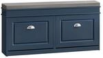 SoBuy Schuhbank mit 1 Schublade Blau 24x103,99x51,99cm Funktional