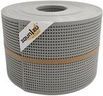 zaun zu&reg; Sichtschutzstreifen Rille Gelocht 30 Prozent PP Streifen Steingrau 50m