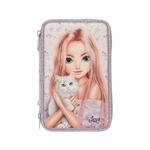 Depesche 3-Fach Federtasche BLOOMING KITTY TOPModel 7,5 x 13 x 20 cm