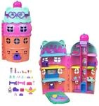 Mattel JFT91 - Polly Pocket - Gelateria-Haus Spielset, Mikropuppen & 25+ Teile, 4