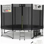 Juskys Trampolin JumpMaster XL &Oslash; 366 cm &ndash; Gartentrampolin mit Netz, Leiter &