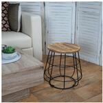 Sitzhocker mit Stauraum MCW-A80, Hocker Aufbewahrung, Industriedesign Echtholz MVG