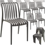 tectake&reg; Gartenst&uuml;hle, wetterfest und UV-best&auml;ndig, rutschfeste Gummischoner, 47 x