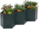 3er-Set Hochbeet MCW-P64, Metallhochbeet Gem&uuml;se-/Pflanzbeet Blumenkasten