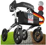 ELONEO Rollator faltbar und leicht mit Sitz, Outdoor Rollator mit Luftbereifung,