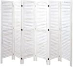 Paravent MCW-G30, Trennwand Sichtschutz Raumteiler, Shabby-Look 170x240cm ~ wei&szlig;