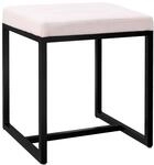 CLP Sitzhocker Barci I Moderner Hocker Hochwertiger Polsterhocker mit schwarz
