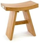 VCM Hocker behandeltem Teakholz Sitzhocker Holzhocker Ma&szlig;e B. 45cm x H. 47cm x