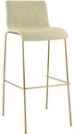 CLP Barhocker mit Lehne Hover, Barstuhl stapelbar mit Stoffbezug, Metallgestell