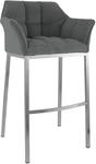 CLP Barhocker mit Lehne Damaso, Barstuhl gepolstert mit Cordbezug,...