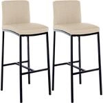 CLP Barhocker 2er Set mit Lehne Freeport, Barst&uuml;hle gepolstert, moderne