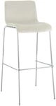 CLP Barhocker mit Lehne Hover, Barstuhl gepolstert mit Samtbezug, Tresenstuhl...