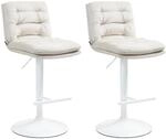 CLP 2er Set Barhocker Damar mit Samtbezug I Barstuhl h&ouml;henverstellbar und...