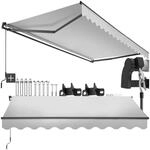 tectake&reg; Gelenkarmmarkise, verschiedene Gr&ouml;&szlig;en, stabile Gelenkarme, inkl.
