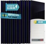 SUNNIVA&reg; 8.0 kW Solaranlage, 16x 500 W Solarmodule Fullblack Bifacial,