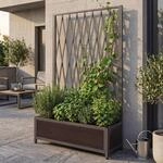 Alu-Rankgitter MCW-G21, Scherengitter Rankhilfe Blumenkasten Pflanzk&uuml;bel, Stahl