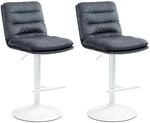 CLP 2er Set Barhocker Damar mit Samtbezug I Barstuhl h&ouml;henverstellbar und...