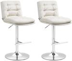 CLP 2er Set Barhocker Damar mit Samtbezug I Barstuhl h&ouml;henverstellbar und...