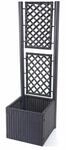 Poly-Rattan Rankgitter MCW-D76, Pflanzkasten Rankhilfe, 142x43x43cm ~ anthrazit