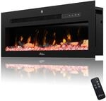 TroniTechnik&reg; Wandkamin elektrisch, Panorama Elektrokamin Schwarz mit LED